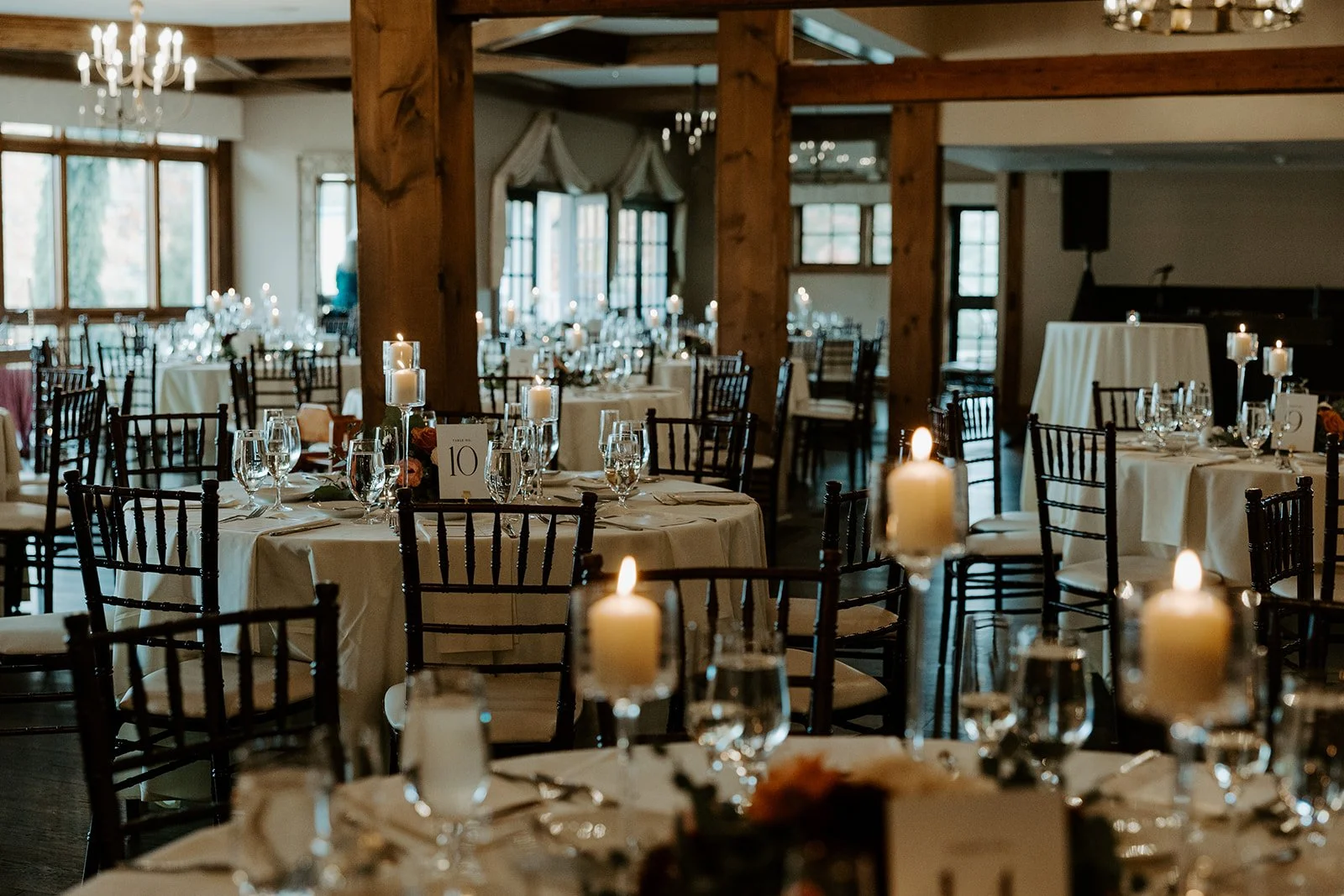 A wedding reception at bedford village inn