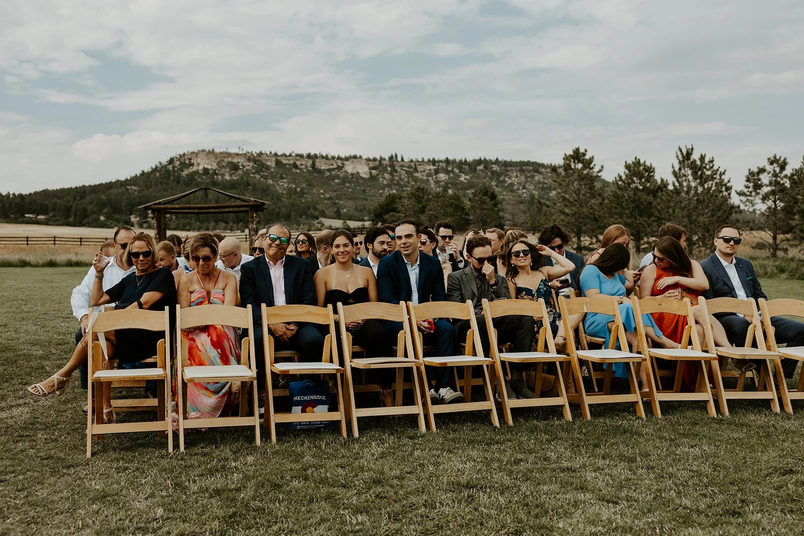 Wedding guests at a destination wedding