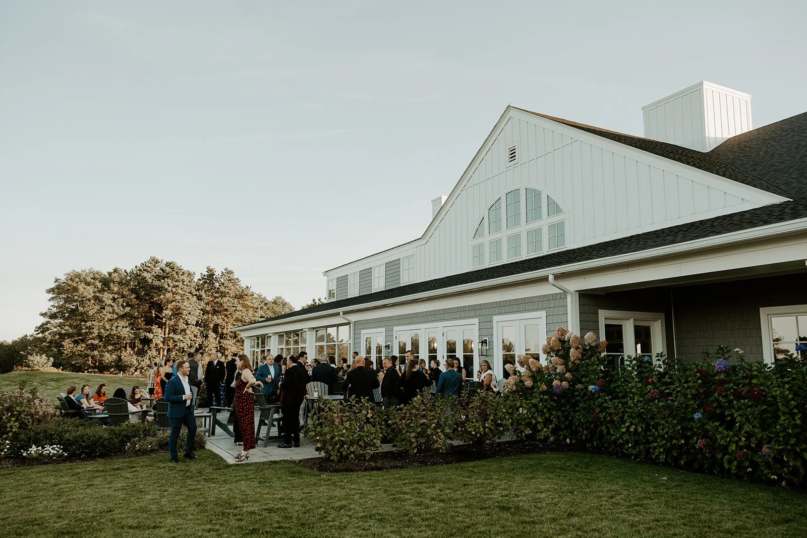 A cocktail hour at a South Shore wedding venue