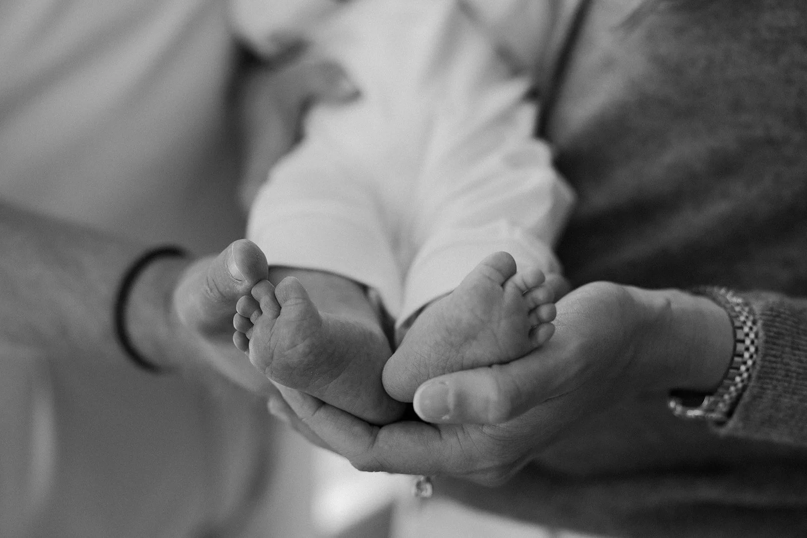 A baby's toes during a newborn photoshoot