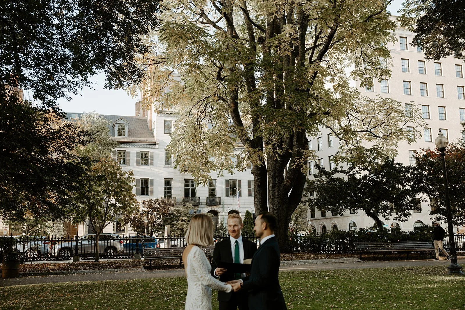 A Boston Public Garden wedding ceremony