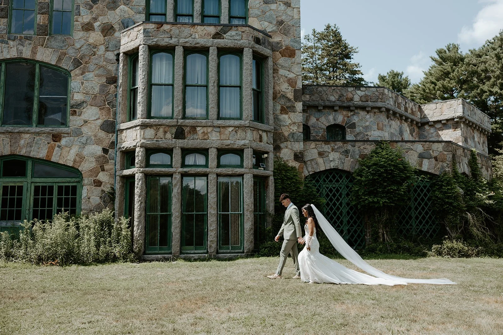 A bride and groom at The Villa in South Shore