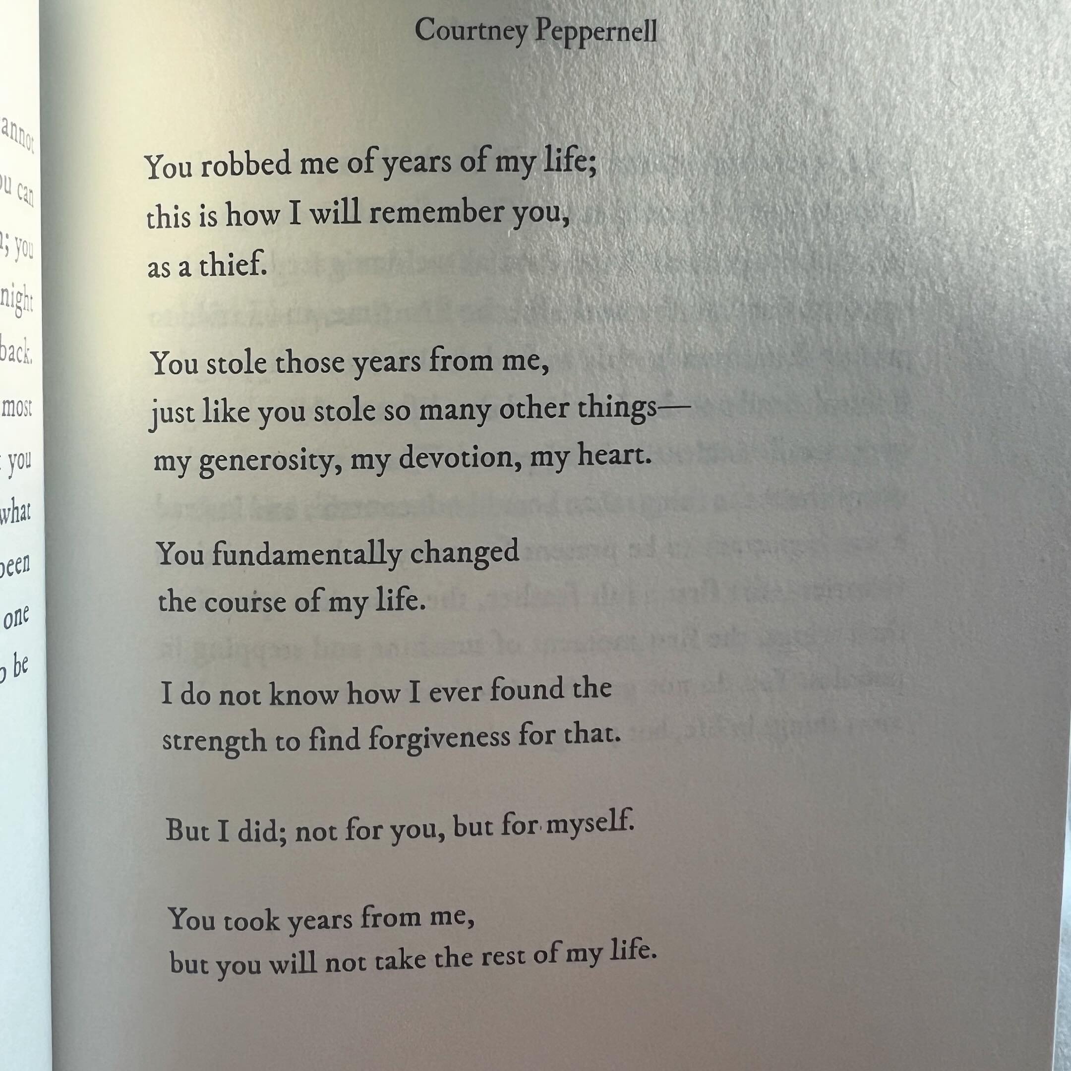 You took years from me but you will not take the rest of my life. 
.
.
From A Month of Sundays out August 6th. Preorder from all good bookstores today ❄️
.
#poems #poetry #amonthofsundays #quotes #poetrylovers #books #bookstagram