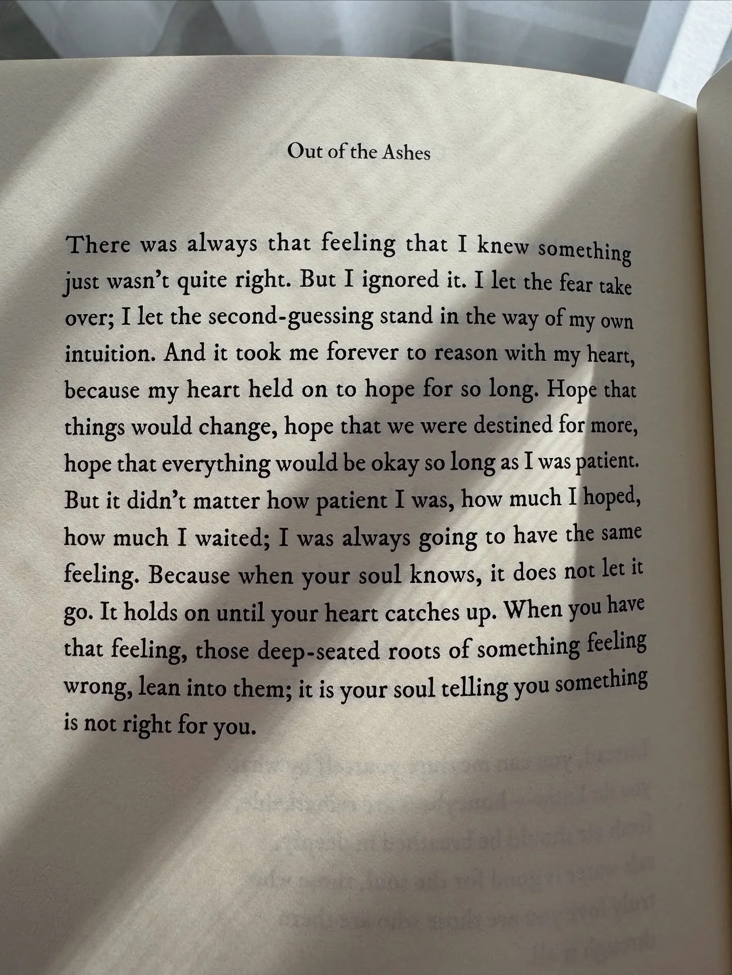 Trust the quiet voice inside you. It already knows the way forward ✨ 

From Out of the Ashes, available everywhere books are sold. 
@andrewsmcmeel 
&hellip;
#newrelease #poetry #poetrycommunity #hopeful #poet #instapoetry #bookish #bookstagram #quote