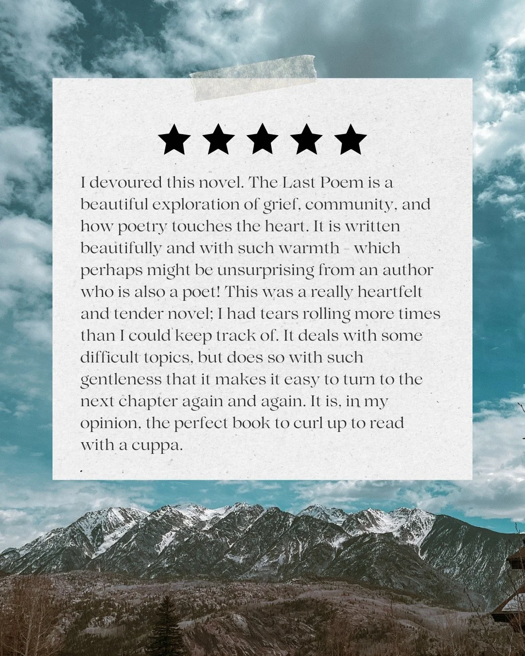 Some early reviews and love for The Last Poem. Thank you to everyone who took the time to write a review. I am not a stranger to a book launch, I have released many books over the last decade. But something about this is just special. I am returning 