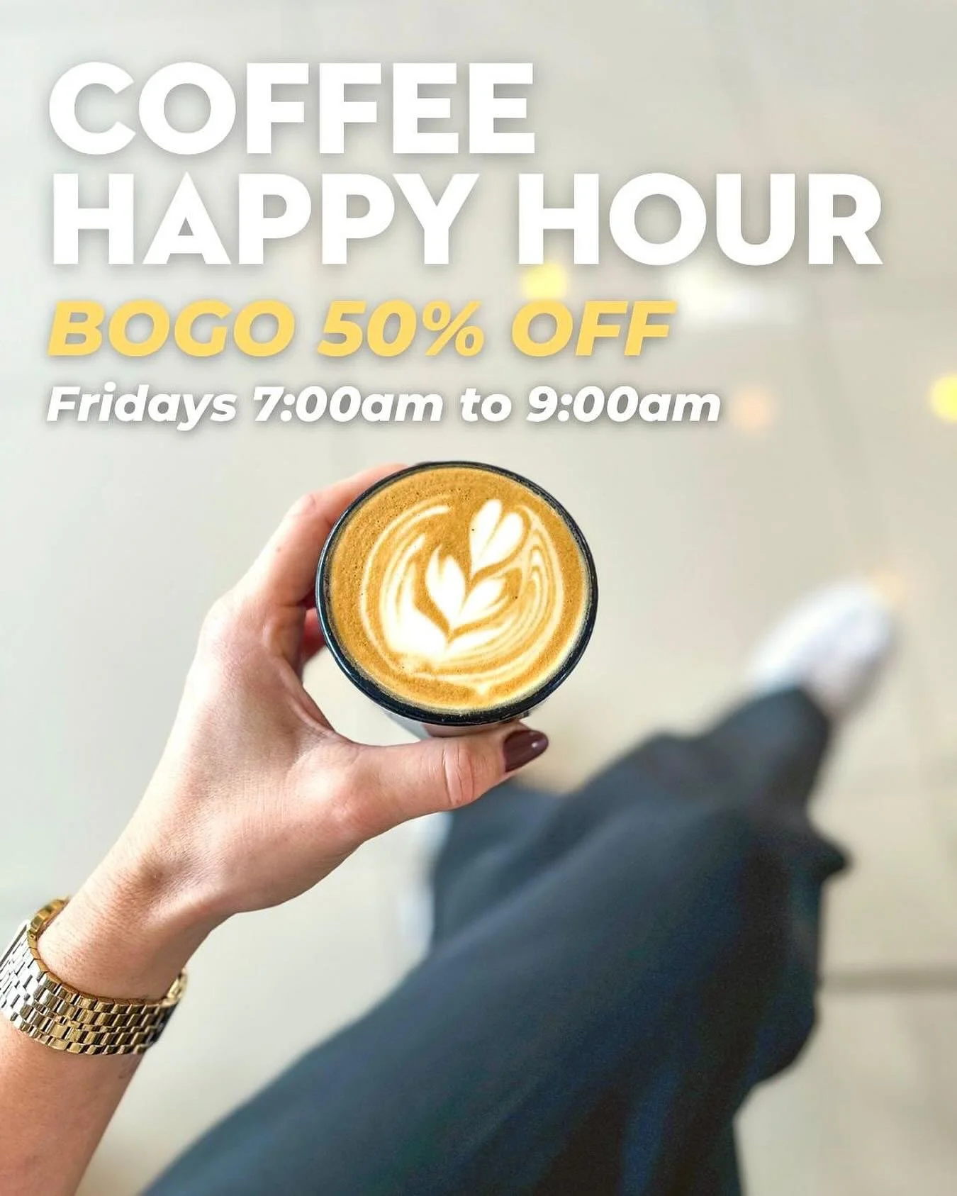 ☕ Two cups are better than one especially when it&rsquo;s Buy one get one 50% OFF! 🙌