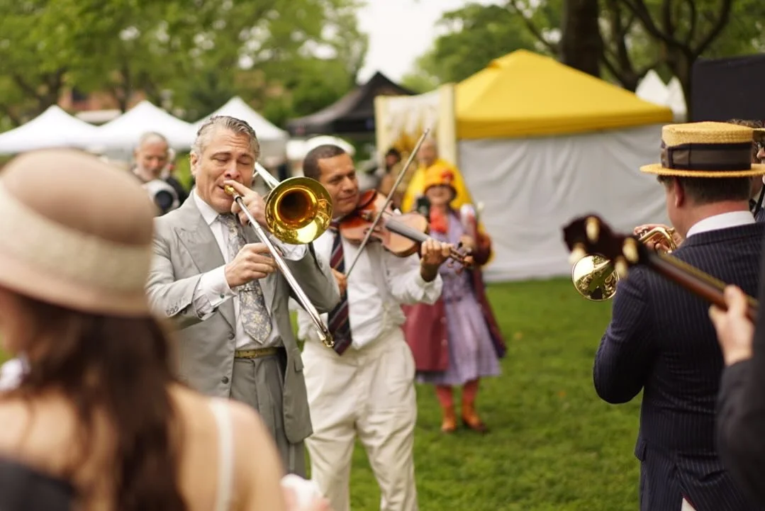 Another fun day at @jazzagelawnparty &hellip; despite a spring shower or two. Thx to Michael Arenella and his Dreamland Orchestra and the entire JALp team!