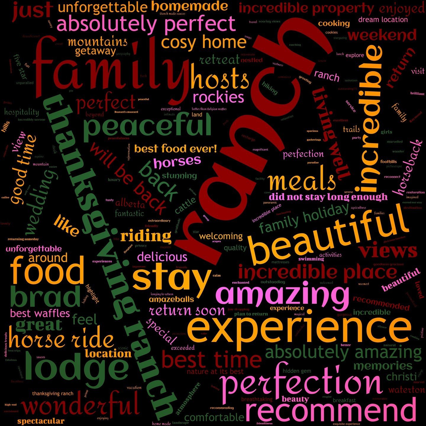 I was interested to see what a word cloud from the various reviews of The Lodge on Google would look like.⁠
⁠
#wordcloud #reviews #keywords #website #words #onlinemarketing #socialmedia #happycustomer #customerreview #feedback #testimonial #testimoni