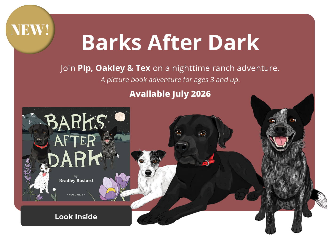 Barks After Dark children's book at Thanksgiving Ranch
