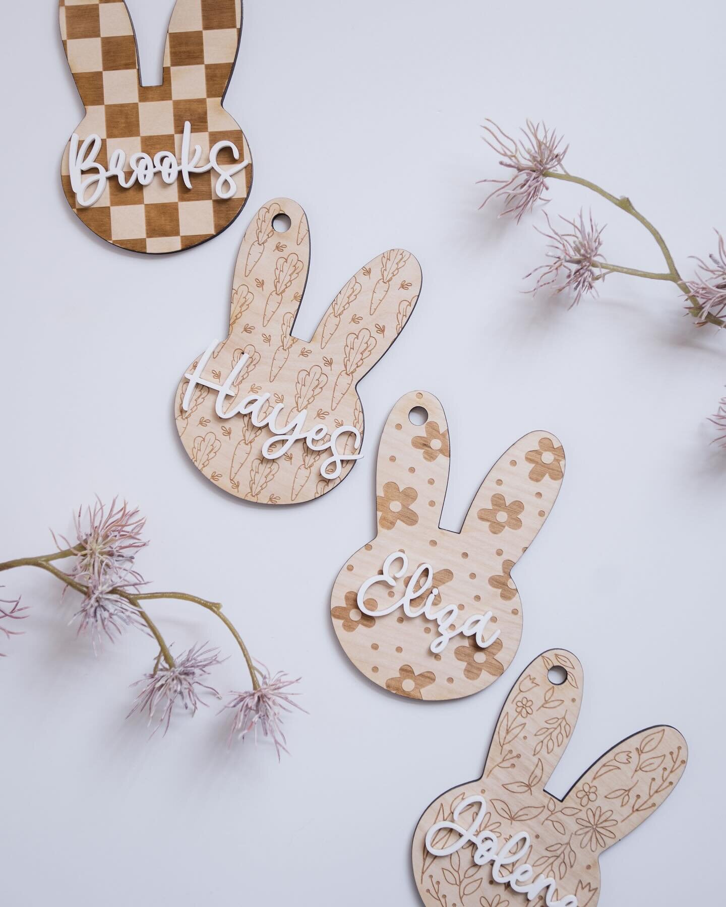 Eggciting news 🐰🐣 brand new Patterned Easter Basket Tags are live in the shop! 

#easter #easterbasket #easterbaskettags #lasercutting #laserengraving

Product photos by @stewartimagery