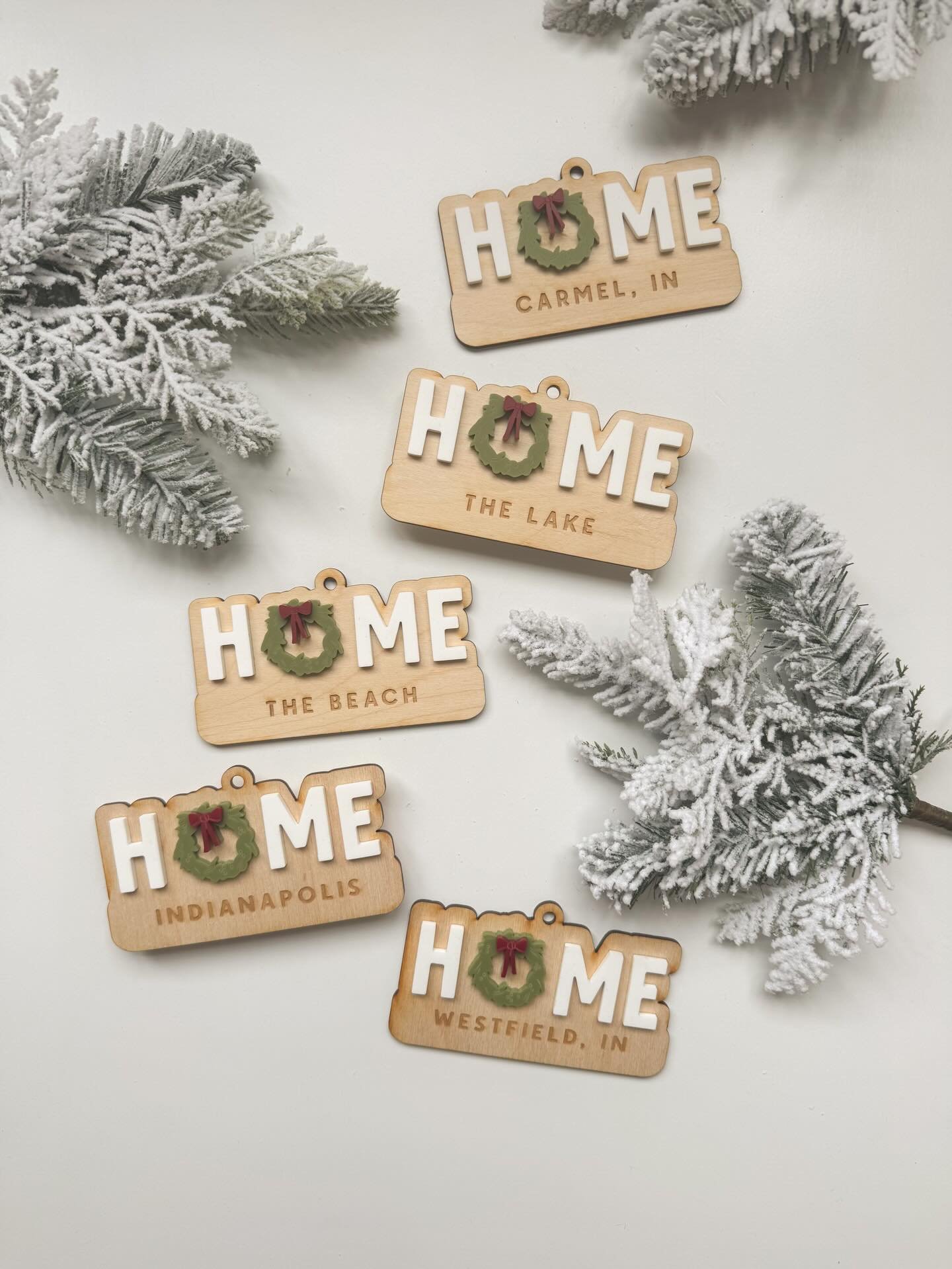 Join me tomorrow (12/4) at the @ironandemberevents Holiday Market from 5pm - 8pm! Drop a 🙋🏼&zwj;♀️ below if you're coming! Admission is free, and you can find exclusive items like these HOME ornaments at my booth. Let's shop small and support local
