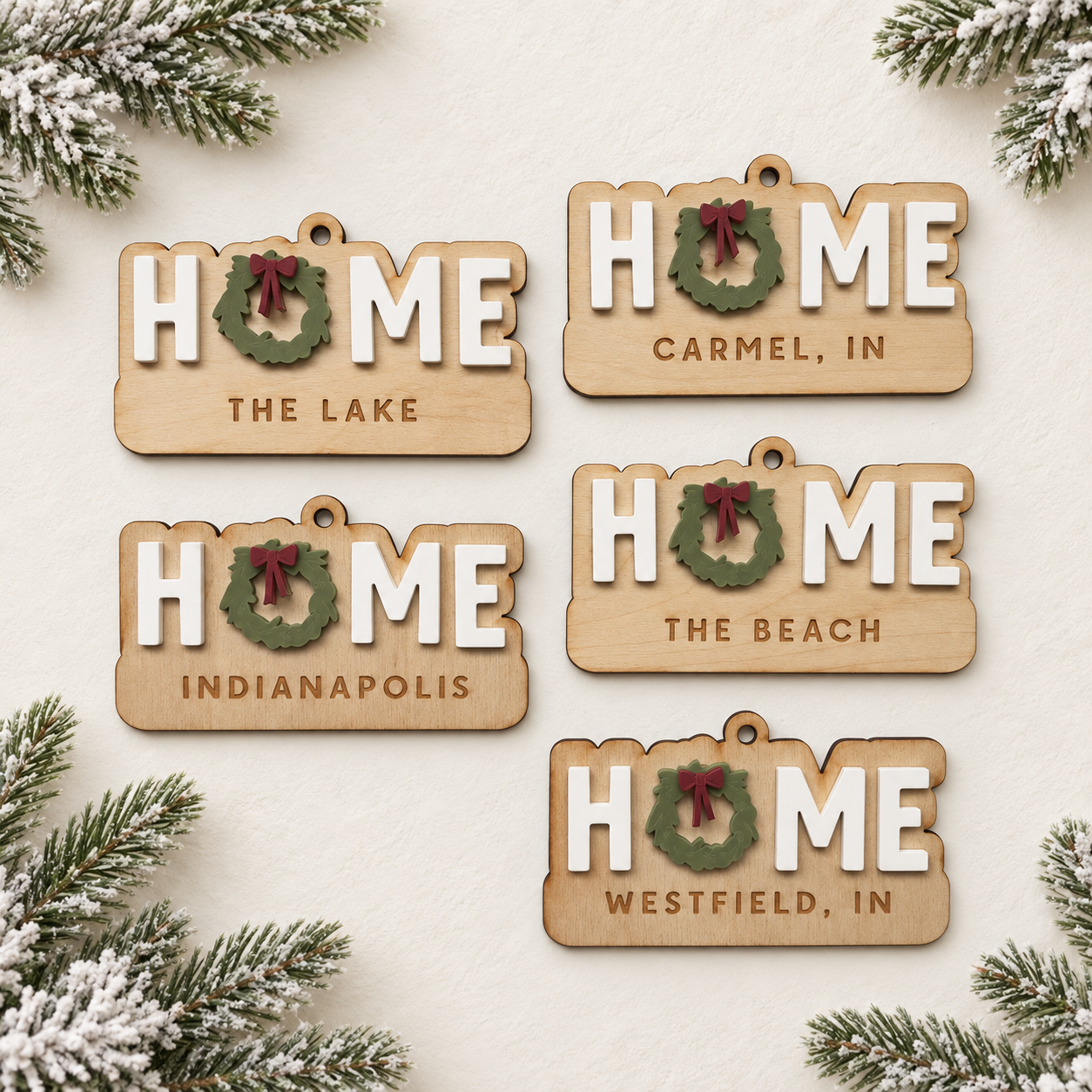 Personalized HOME Location Ornament