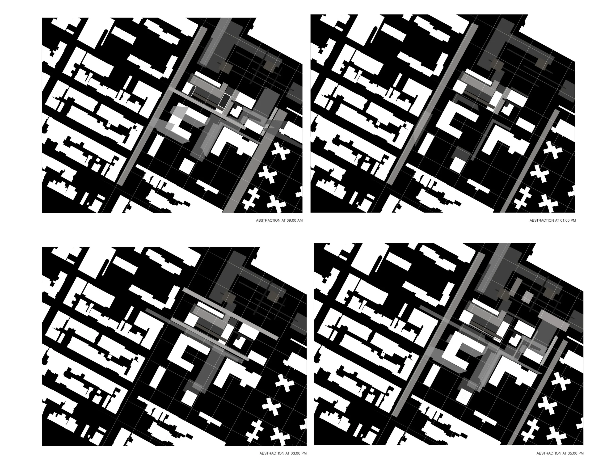  Abstracted shadow patterns to dissolve the edge 