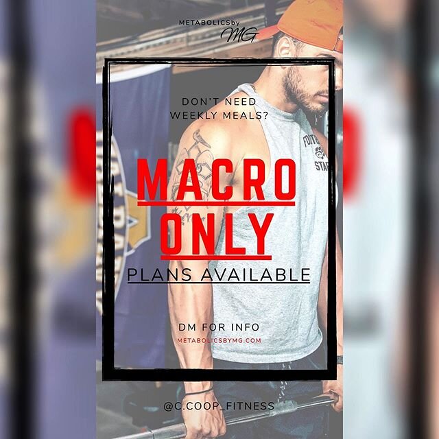 Do you understand how to track Macros but need help hitting your daily, weekly, and monthly goals⁉️
&bull;&bull;
Give our MACRO ONLY plan a try and see how easy it is to transition your eating habits and fuel your body with the right nutrients 🍳🥞🥬