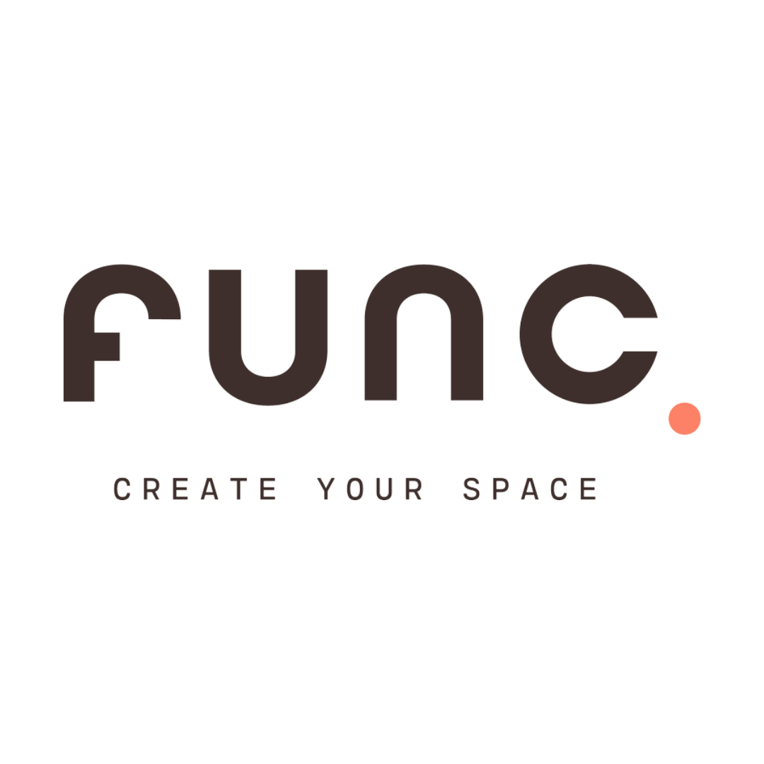 Logo for Func with the tagline 'Create Your Space' underneath.