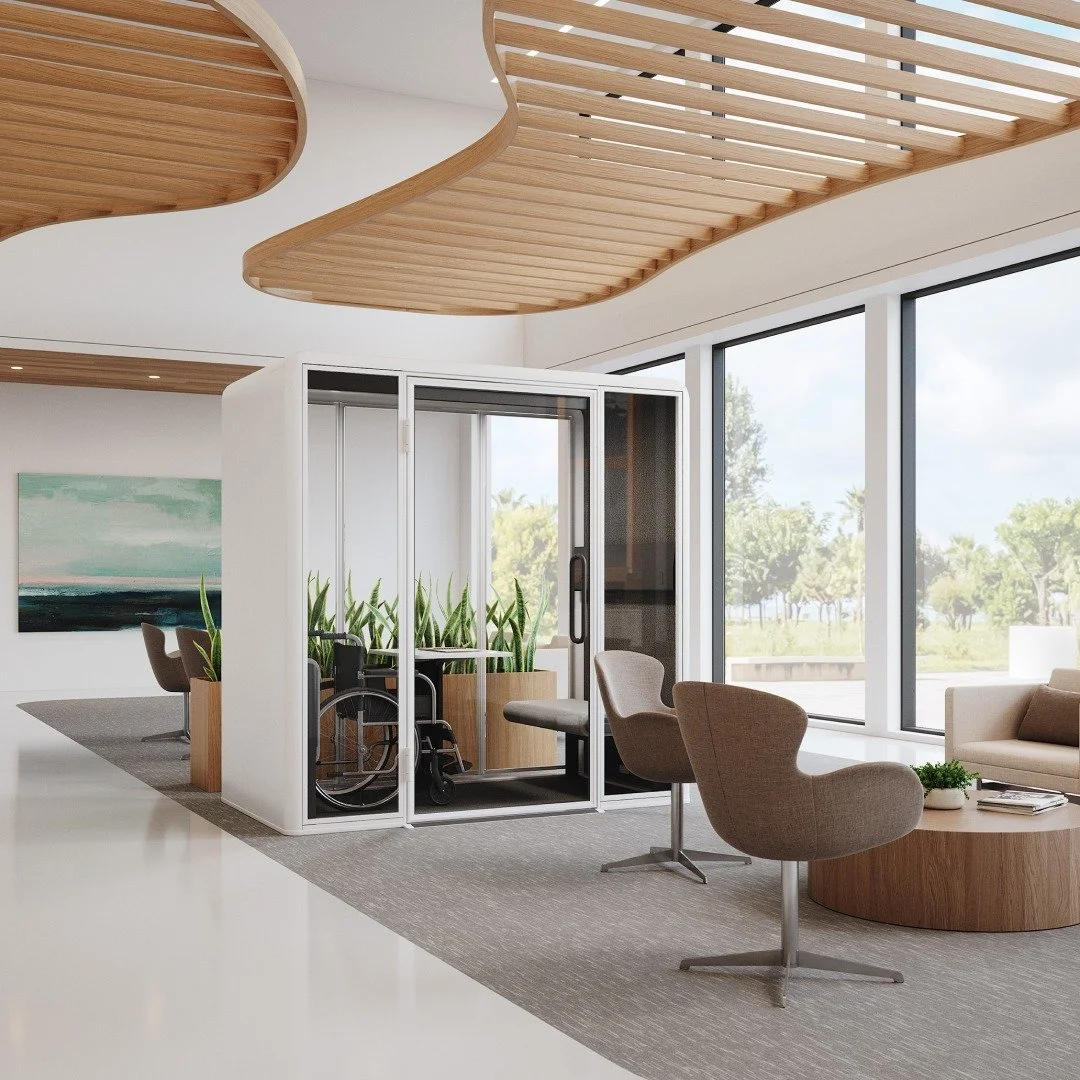 Healthcare is personal, and we know how important privacy can be for a moment of quiet respite. Om Pods and award-winning Kolo Pods are designed to offer accessibility to privacy in open environments, serving as the perfect retreat for caregivers, pa
