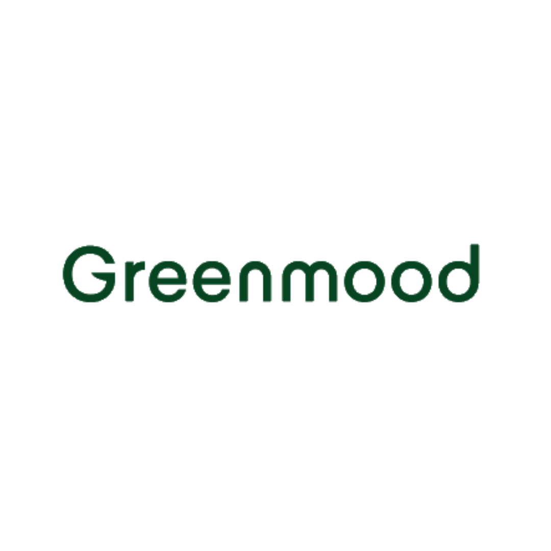 Greenmood logo with green text on black background