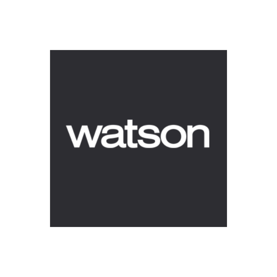 Watson logo on a dark gray background