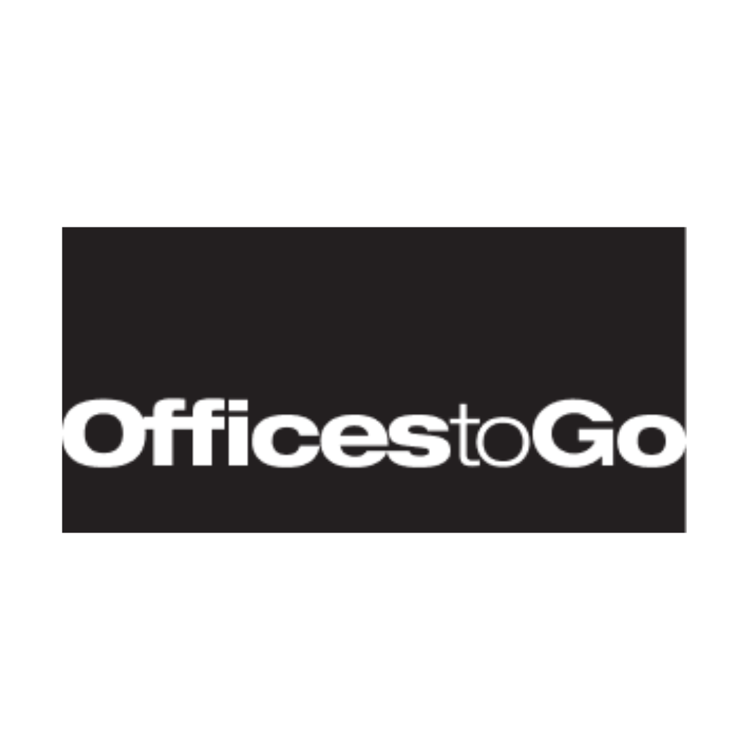 Logo for Office to Go with black background and white text.