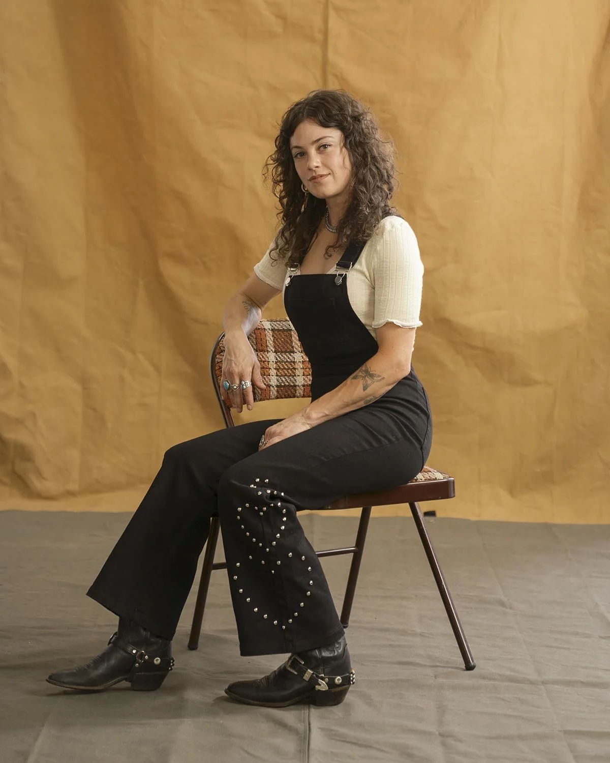 Black Overalls / Blank or Heart Studded / FINAL SALE — RoseCut  display picture 1