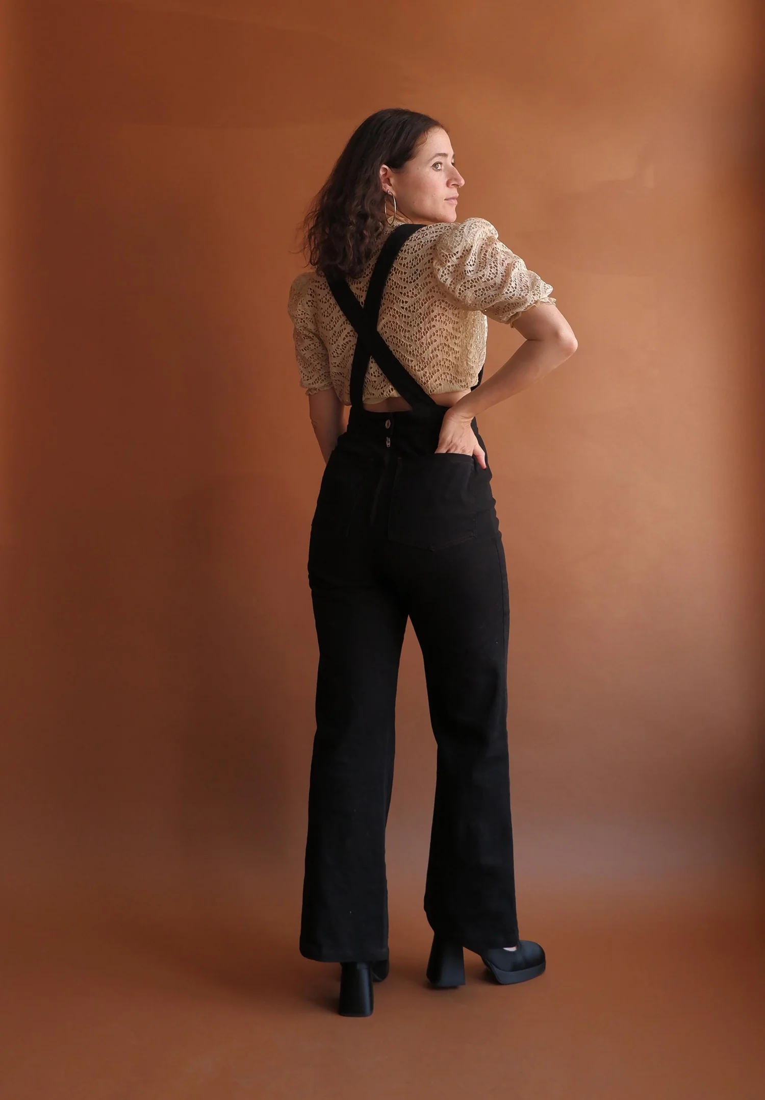 Black Overalls / Blank or Heart Studded / FINAL SALE — RoseCut  display picture 1