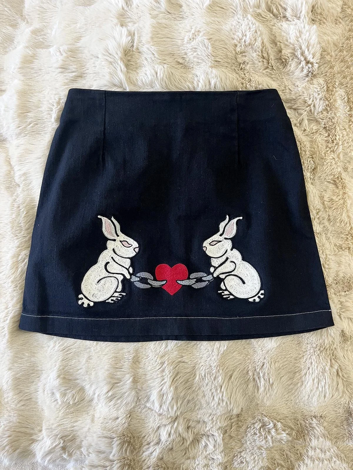 Bunny Love Overdyed Skirt / 28" Waist