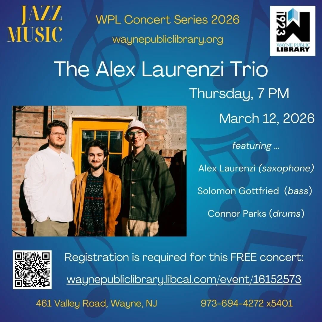 Alex Laurenzi Trio @Wayne Public Library