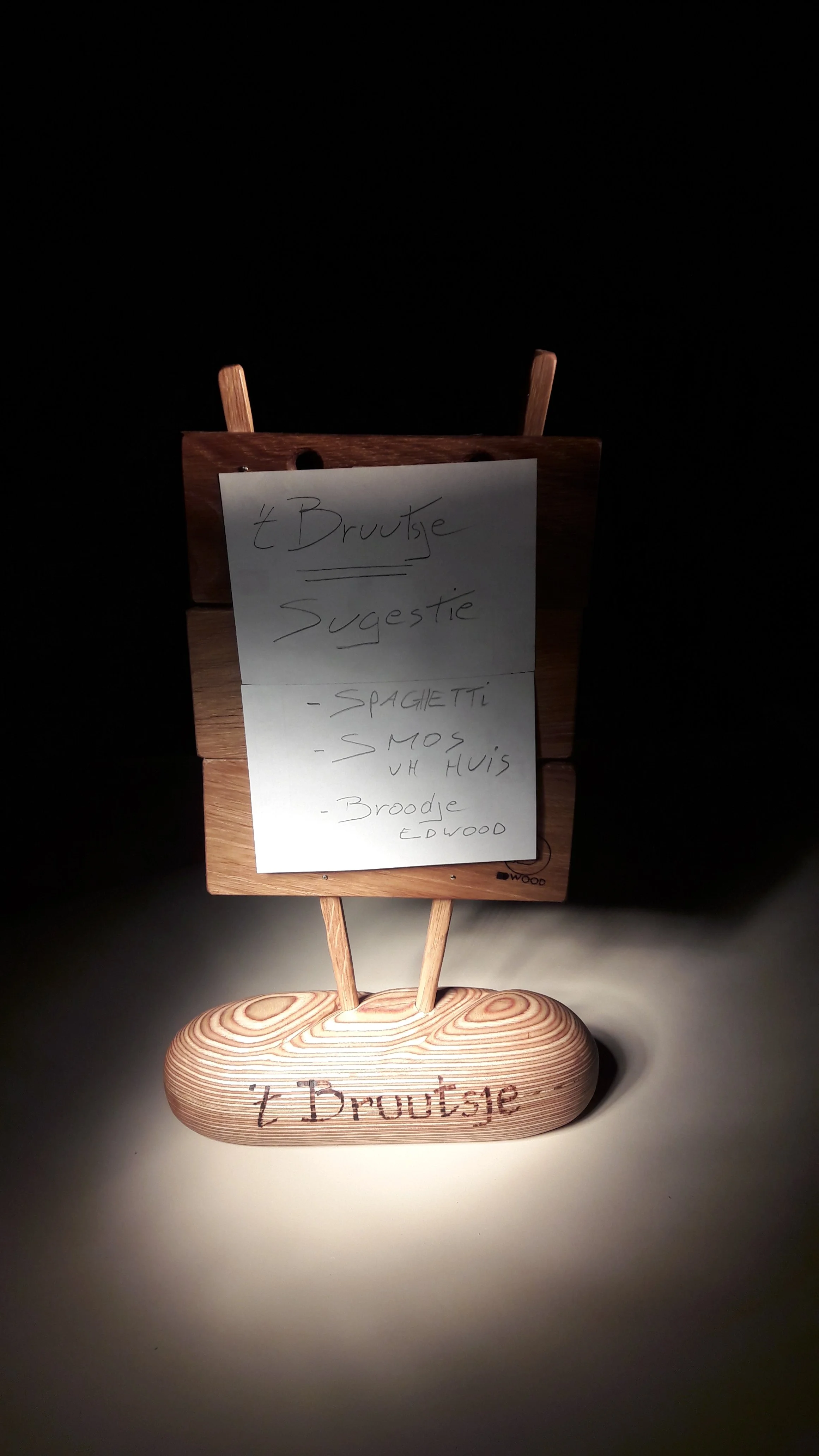 Broodjesbar prijslijsthouder