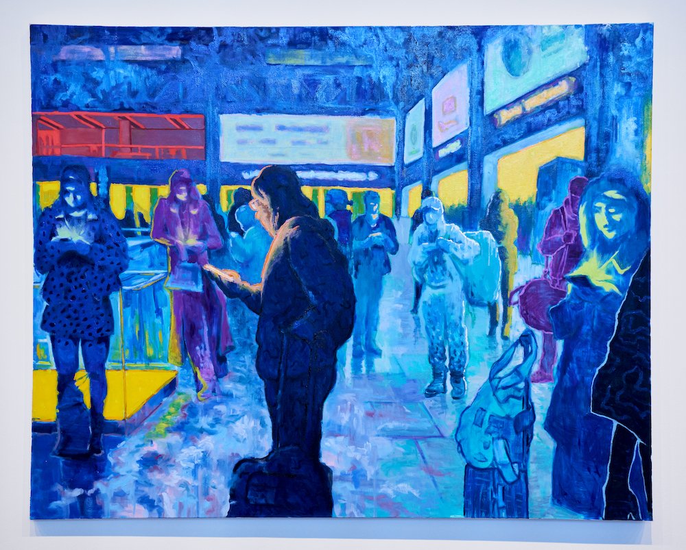 Nightlife, 28 x 60 inches, oil on canvas, 2025