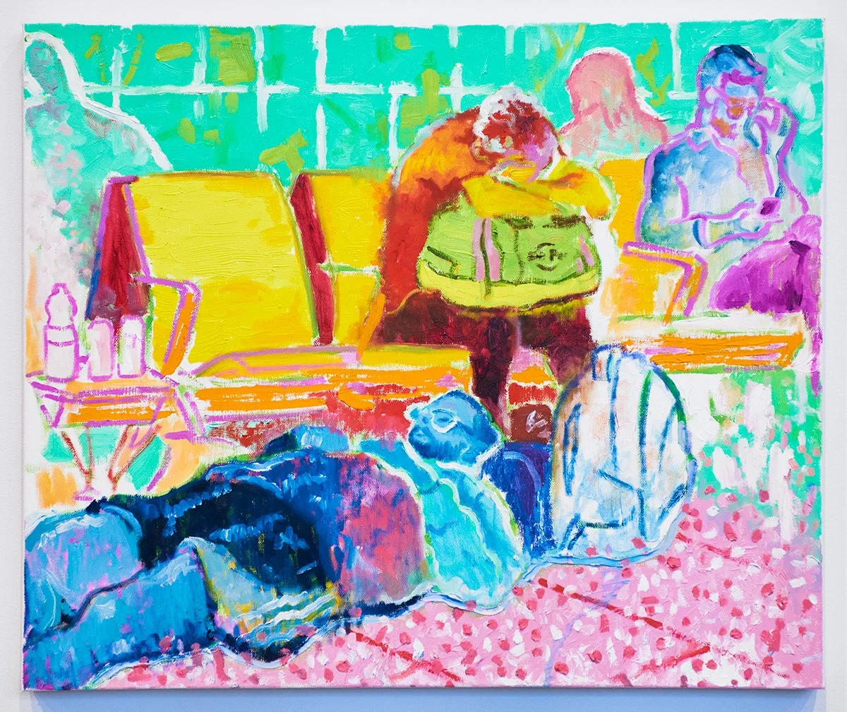 Jet Lag, Oil on canvas, 20 x 24 inches, 2024