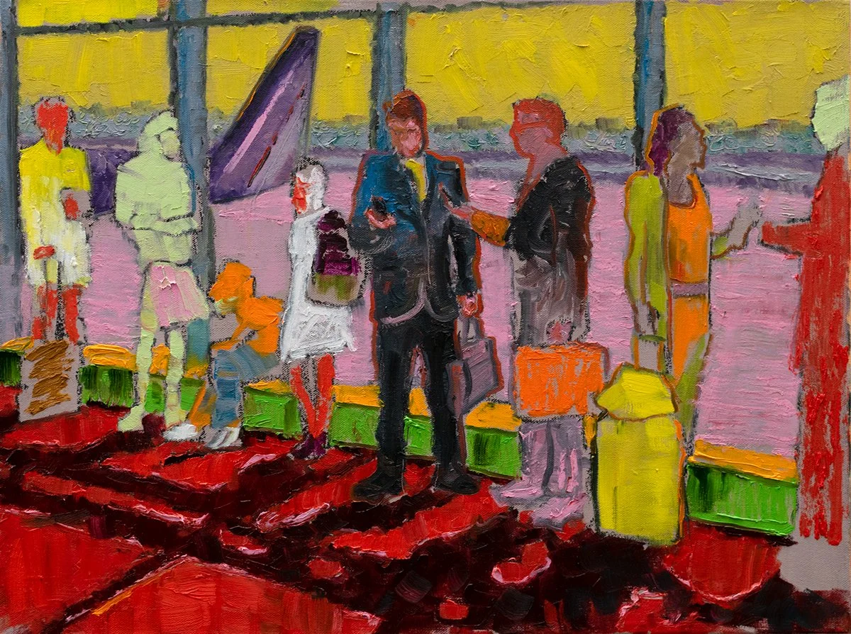 The Line, Oil on Canvas, 16 x 20 inches, 2024
