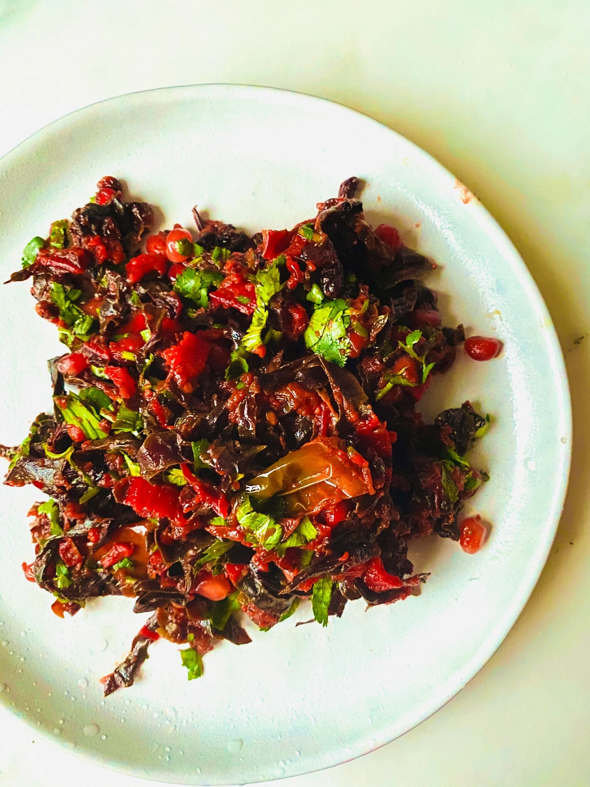 Sweet 'n Sour swiss chard with barberries, sumac &amp; currants