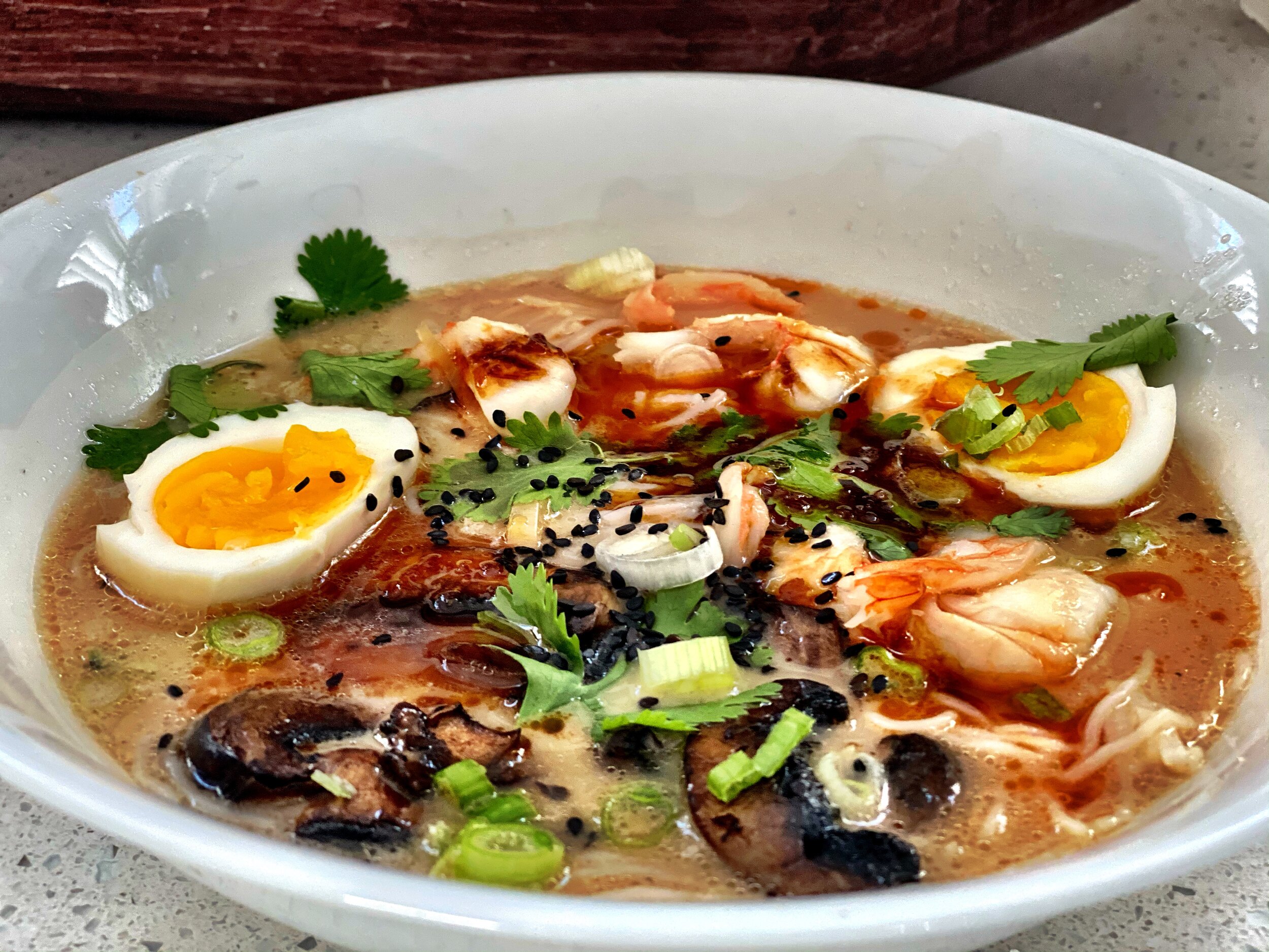 Shrimp Ramen with Ginger &amp; Lemongrass Essential Oil