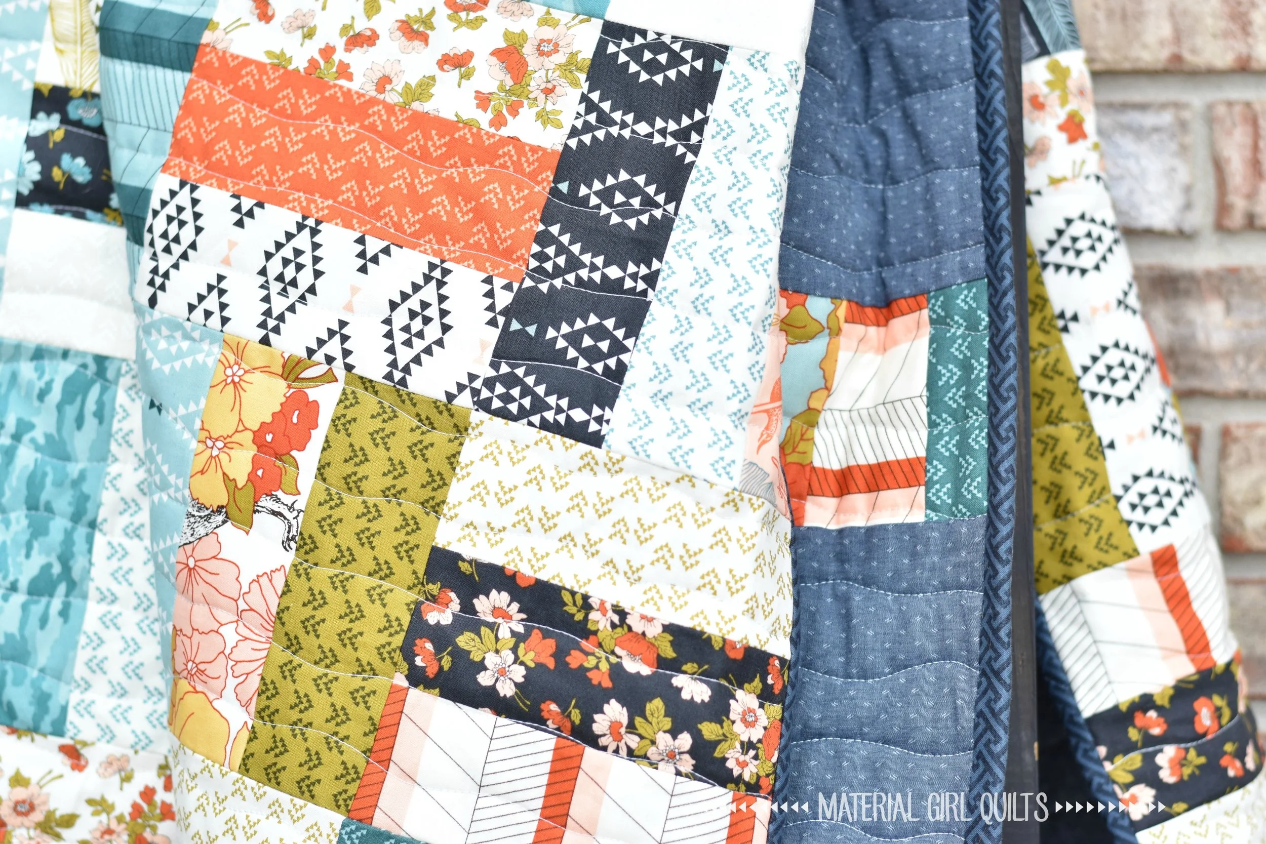Jelly Roll Rail Fence {a finished quilt and tutorial!} — Material Girl