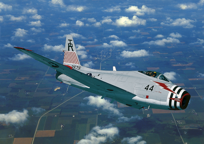 FJ-4 Fury flying blue sky