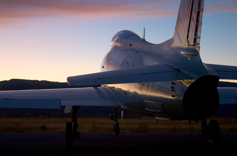 North American FJ-4 Fury sunset