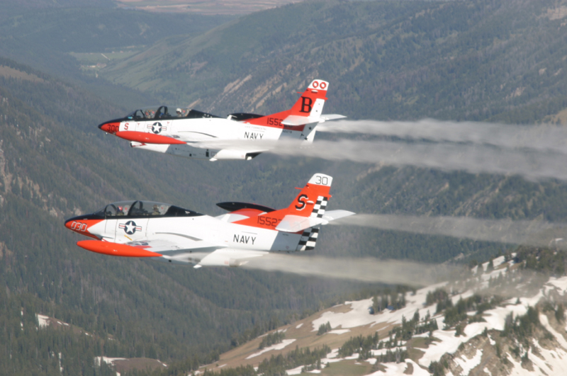 North American T-2 Buckeye's in formation