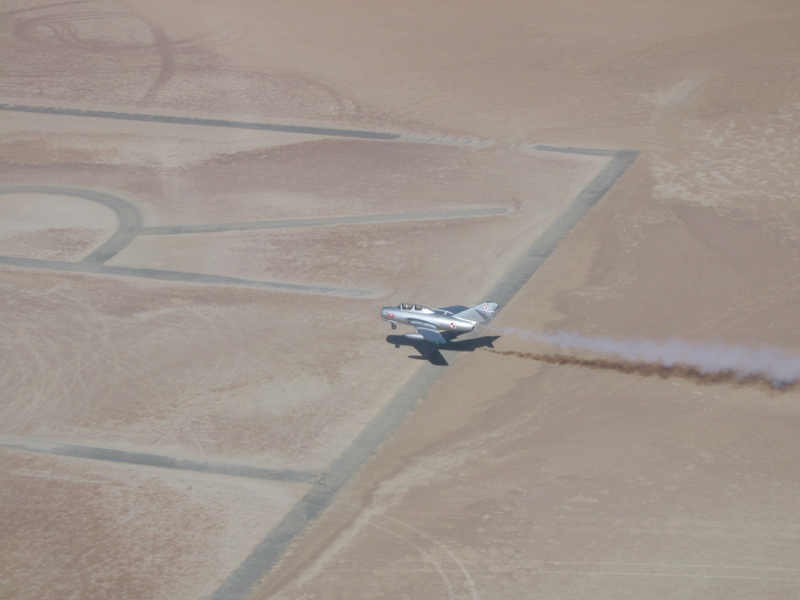 Mikoyan-Gurevich MiG-15 landing on runway