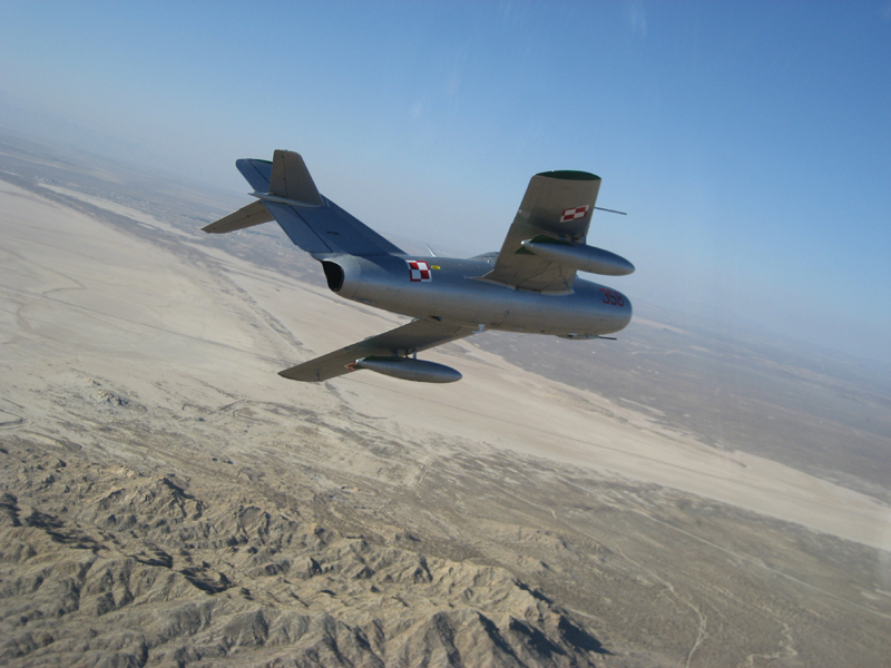 Mikoyan-Gurevich MiG-15 over desert