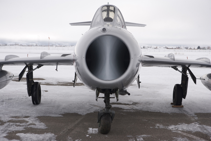 Mikoyan-Gurevich MiG-15 intake at museum