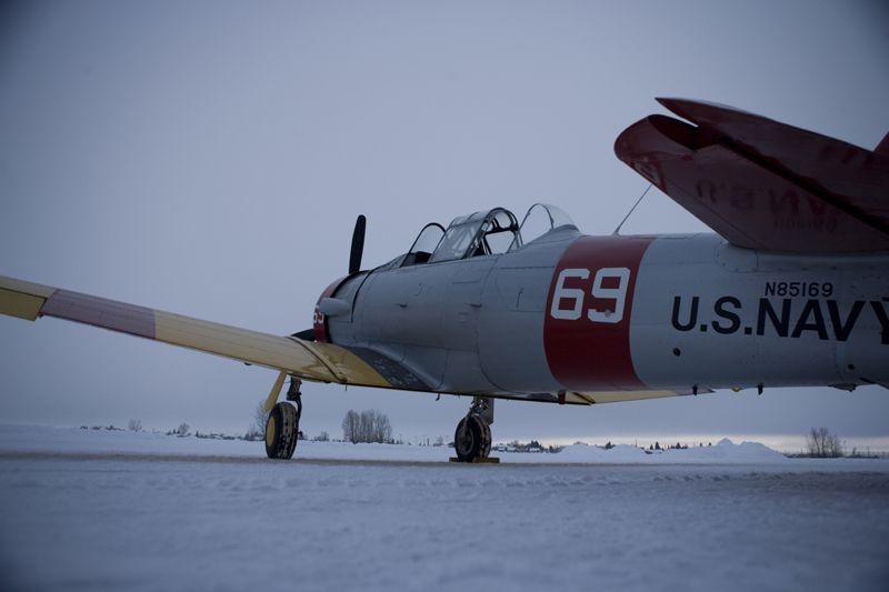  North American T-6 Texan SNJ ready for takeoff