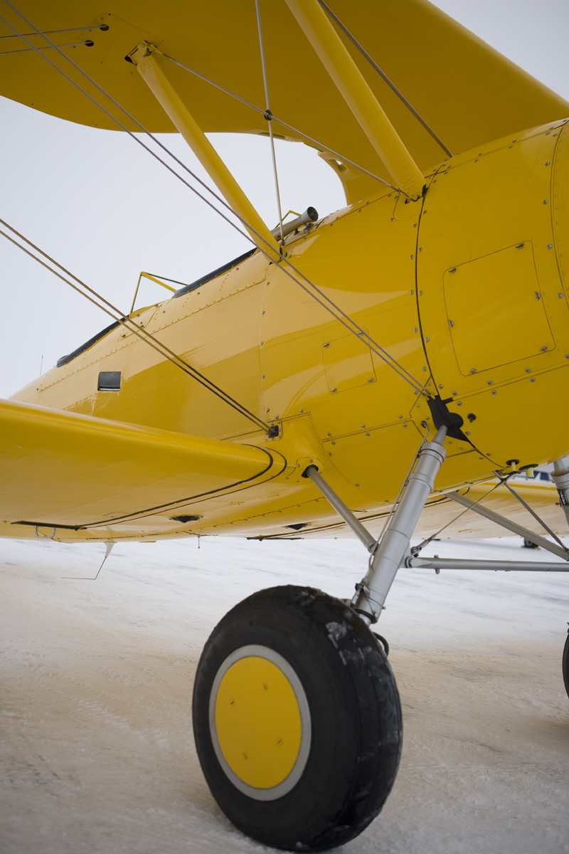 Naval Aircraft Factory N3N biplane yellow