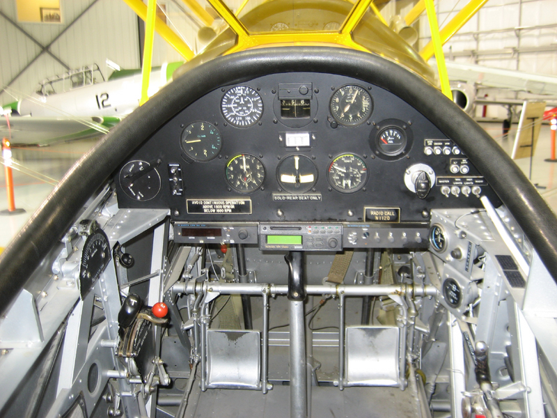 Naval Aircraft Factory N3N cockpit view