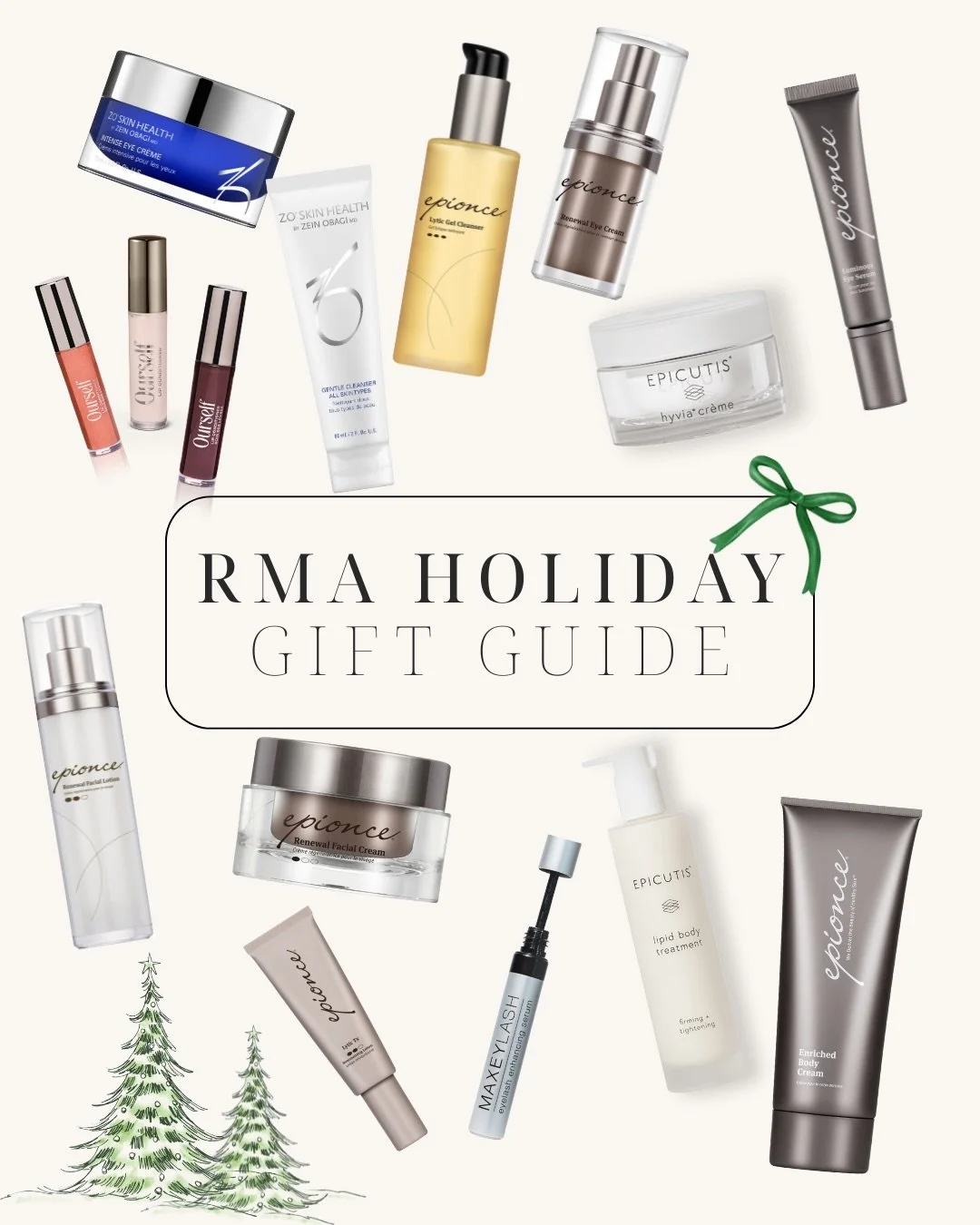 Holiday shopping made easy (and glowier) ✨🎄

Whether you&rsquo;re treating yourself or checking someone special off your list, skincare is always the right gift. From Epionce, Epicutis, ZO, and Ourself lip favorites, we&rsquo;ve curated glow-boostin