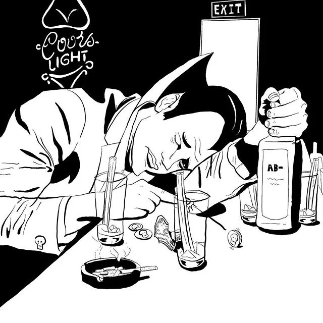 Doodlin&rsquo; series: Count Drunkula. 🧛&zwj;♂️🥃