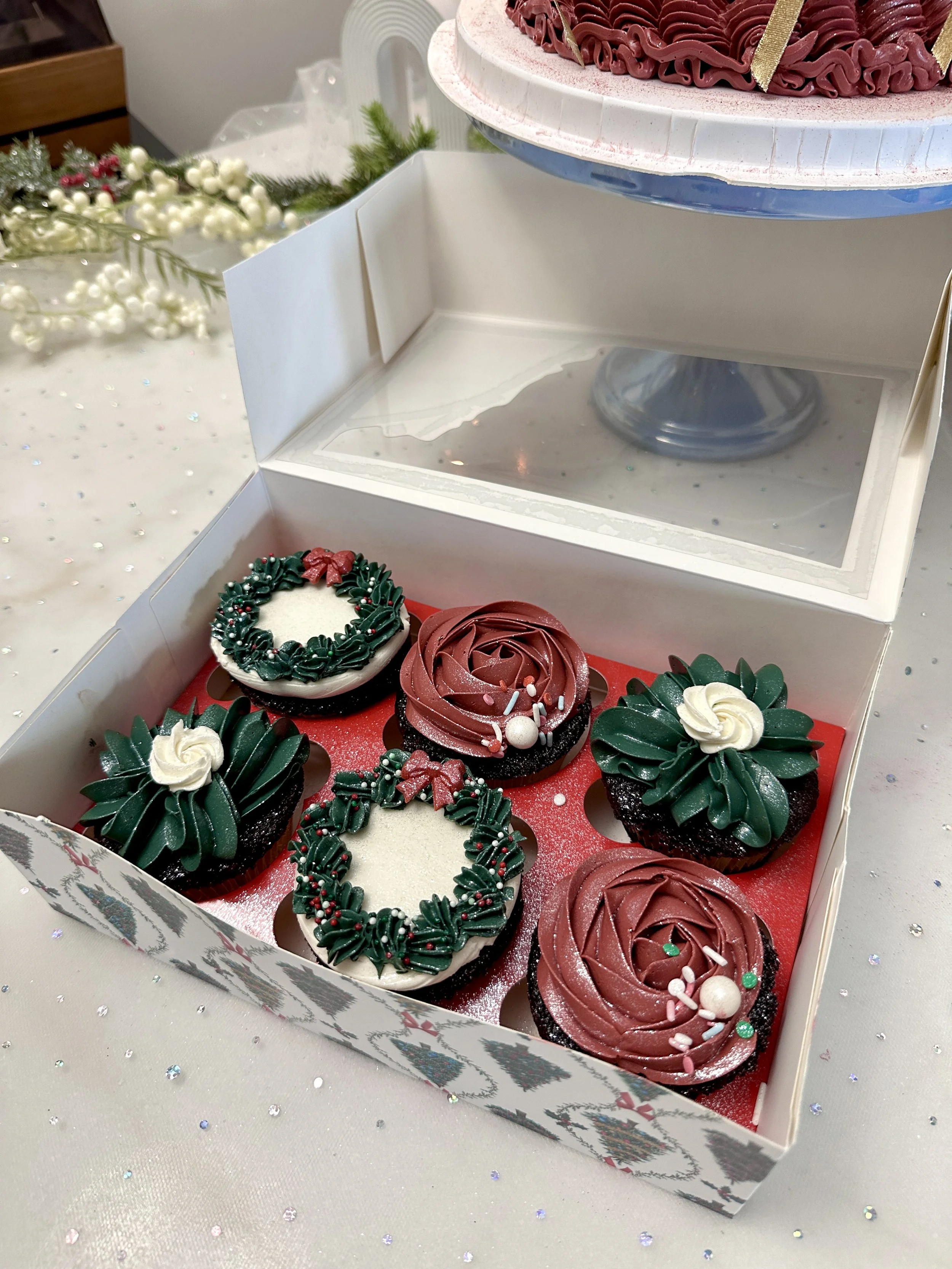 Wreath Cupcakes