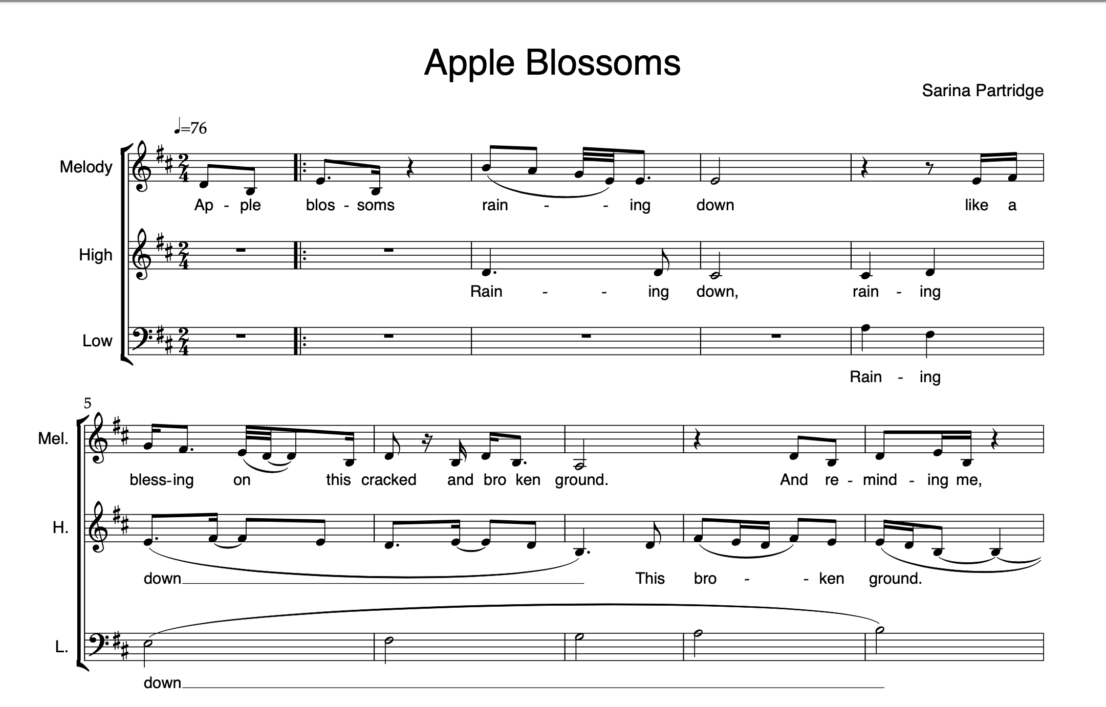 Apple Blossoms Sheet Music