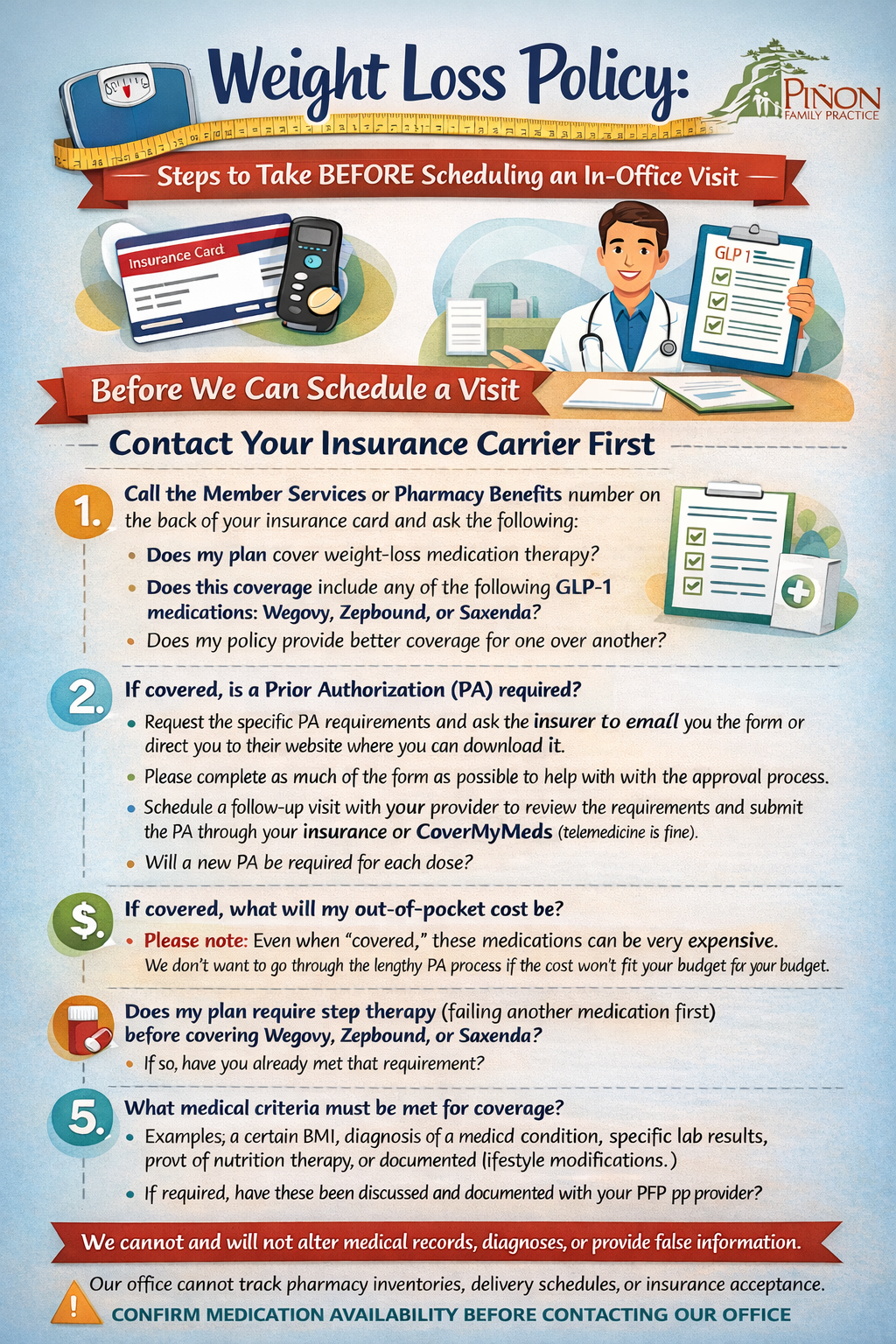 Weight-Loss Medications:  What to know BEFORE you schedule and BEFORE we begin