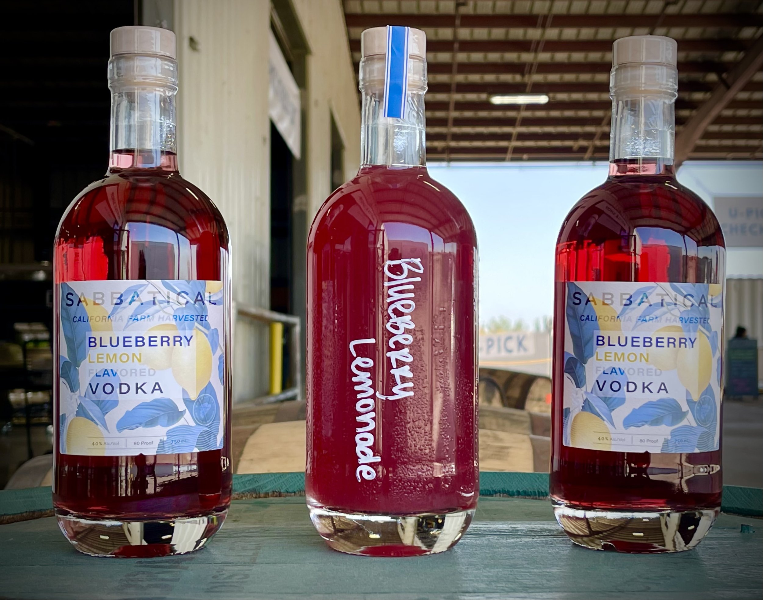 BLV and blueberry lemonade bottles outside.jpeg