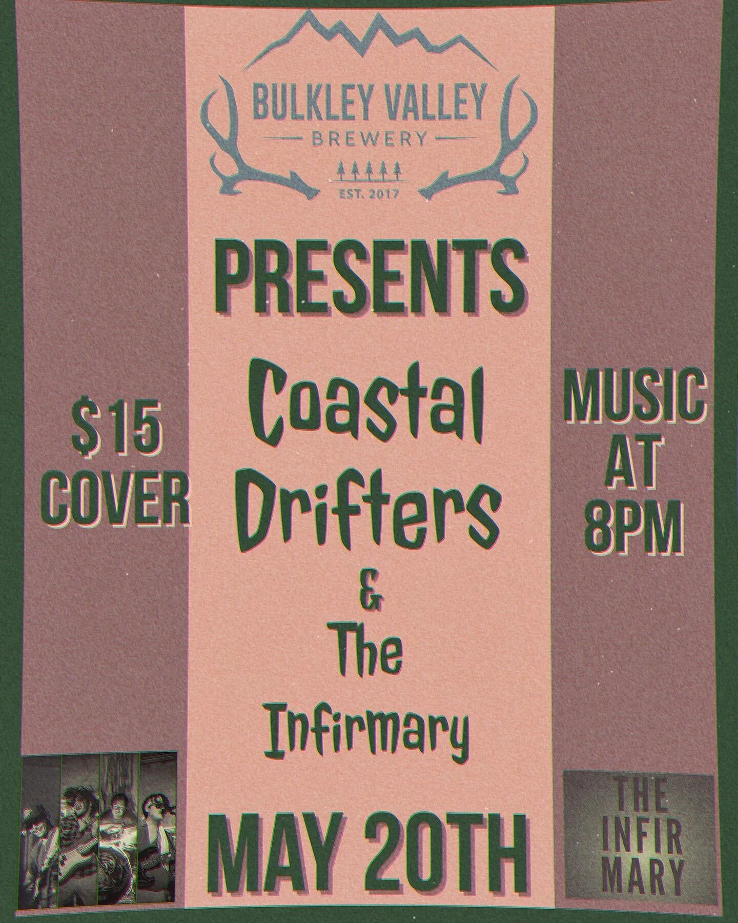 Hey folks how would you like to enjoy a night of music with yours truly and our friends @infirmaryband_ this weekend?

Also, a little surprise for ya smithers folk!

#band #music #rezrock #coastaldrifters #getthefuckouttatown #garagerock #alternative